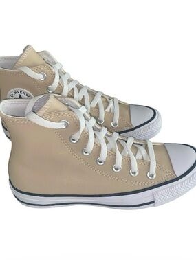 Converse High Top Sneakers in Beige and White (New) 6 women/4 men